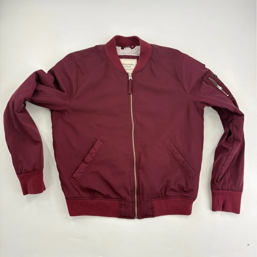 Abercrombie & Fitch Maroon Jacket - Picture 8 of 9